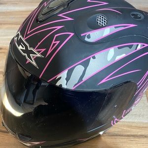 Flat Black And Pink Pin Stripe 